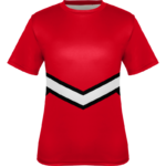 Solid Red Sublimation Printed Tennis Wear Tee